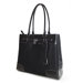Women's Madison Laptop Tote in Black Microfiber
