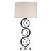 Metal Table Lamp in Black with Chrome Inserts