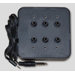 Six Position Socket Stereo Jack Box in Black
