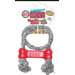 Red Goodie Bone with Rope Dog Toy