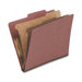 Classification Folder, 1 Partition, Legal, Red