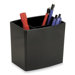 Pencil Holder, Large, 3 Compartmentss, Black