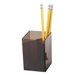 Pencil Cup, 3 Compartmentss, 2-7/8"x2-7/8"x4", Smoke