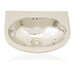 Metal 15.8" x 11.8" U-Shaped Bathroom Sink