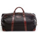 LaRomana 22" Leather Expandale Travel Duffel with Root Beer Trim