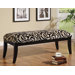 Zebra Print Solid Birch Bedroom Bench