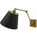  Direct Wire Swing Arm Wall Lamp in Weathered Brass