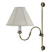 Decorative 11"  Swing Arm Wall Lamp in Antique Brass