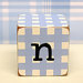 "n" Letter Block in Blue