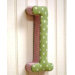 "l" Fabric Letter in Pink / Green