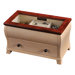 Iris Glass Top Jewelry Box in Walnut and Cream