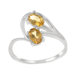 Sterling Silver Two Oval Citrine Ring