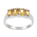 Sterling Silver Citrine Four Oval Anniversary Ring