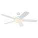 52" Sleek 5 Blade Ceiling Fan with Wall Remote