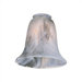 Charcoal Faux Alabaster Flared Bell Accessory Glass Shade