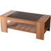 Shearwater Coffee Table in Walnut Veneer and Black Gloss