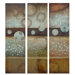 Abstract with Metal High Gloss Oil Painting (Set of 3) - 55" x 16"