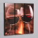Three Piece Red Wine Cheers Laminated Framed Wall Art Set - 36" x 35"