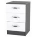 Mode Piano 3 Drawer Bedside Table