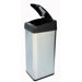 Square Extra-Wide Opening Touchless Trash Can in Brushed Stainless Steel