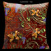 Como Gardens Gold 18" Square Satin Pillow
