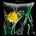 Butterflies and Beauty Yellow and Green 18" Square Satin Pillow