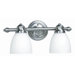Amelia Two Light Bath Vanity in Satin Nickel