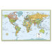 Deluxe World Wall Laminated Map, 50"x32"