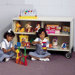 Four Cubby Rolling Storage Cabinet