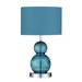 Pair of Oshka Table Lamps in Azure / Chrome