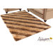 Destiny Brown Striped Shag Rug