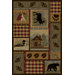 Nature Lodge Motif Novelty Rug