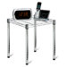 Commercial Grid Style Wire Table in Chrome