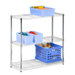 Three Tier Shelving Unit in Chrome