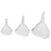 3 Piece Plastic Funnel Set in White