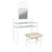 Vanity and Upholstered Bench in White
