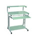 Hazelwood Home Modern Computer Cart in Silver