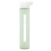 18 Oz Modern Glass Water Bottle with White Lid and Jacket in Ice Green