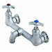 Wall Mounted Bathroom Faucet with Double Cross Handles