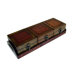 Wooden Treasure Chests with Tray in Brown (Set of 3)