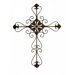 Tall Metal Cross Wall Art in Rustic