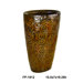 Tall Metal Oval Jar with Swirl Design