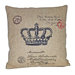 18" Square Pillow with Crown