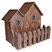 Double Wooden Bird House
