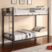 Silver Screen Twin over Twin Bunk Bed with Built-In Ladder