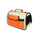 Zippered Casual Pet Carrier in Orange and Beige