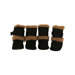 Duggz Snuggly Shearling Dog Boots in Black and Brown (Set of 4)
