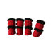 Duggz Snuggly Shearling Dog Boots in Red and Black