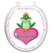 Whimiscal Toilet Seat Applique with Queen for A Day Design