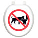 Whimiscal Toilet Seat Applique with No Doggie Bowl Design